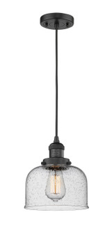 Franklin Restoration LED Mini Pendant in Matte Black (405|201CBKG74LED)
