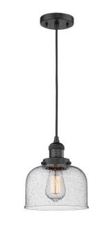 Franklin Restoration One Light Mini Pendant in Matte Black (405|201CBKG74)