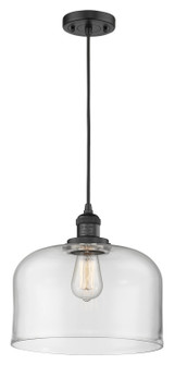Franklin Restoration One Light Mini Pendant in Matte Black (405|201CBKG72L)