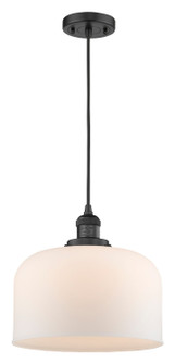Franklin Restoration One Light Mini Pendant in Matte Black (405|201CBKG71L)