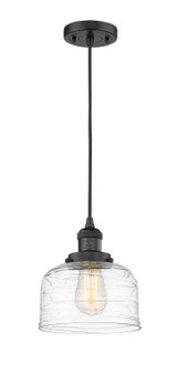 Franklin Restoration One Light Mini Pendant in Matte Black (405|201CBKG713)