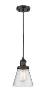Franklin Restoration LED Mini Pendant in Matte Black (405|201CBKG64LED)