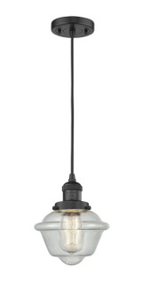 Franklin Restoration One Light Mini Pendant in Matte Black (405|201CBKG532)