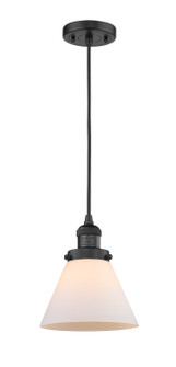 Franklin Restoration One Light Mini Pendant in Matte Black (405|201CBKG41)