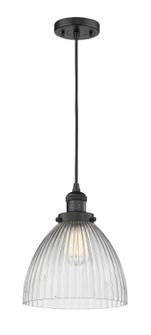 Franklin Restoration LED Pendant in Matte Black (405|201CBKG222LED)