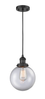 Franklin Restoration LED Mini Pendant in Matte Black (405|201CBKG2028LED)