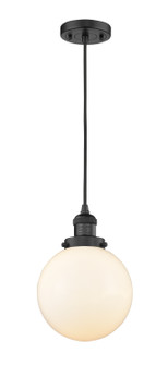 Franklin Restoration One Light Mini Pendant in Matte Black (405|201CBKG2018)