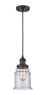 Franklin Restoration LED Mini Pendant in Matte Black (405|201CBKG184LED)