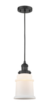 Franklin Restoration One Light Mini Pendant in Matte Black (405|201CBKG181)