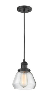 Franklin Restoration One Light Mini Pendant in Matte Black (405|201CBKG172)
