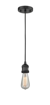 Franklin Restoration One Light Mini Pendant in Matte Black (405|201CBK)
