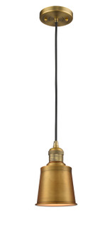 Franklin Restoration One Light Mini Pendant in Brushed Brass (405|201CBBM9BB)