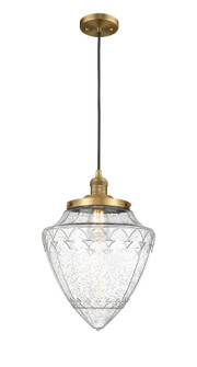 Franklin Restoration One Light Mini Pendant in Brushed Brass (405|201CBBG66412)