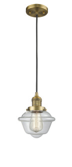 Franklin Restoration One Light Mini Pendant in Brushed Brass (405|201CBBG532)