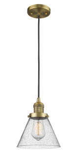 Franklin Restoration One Light Mini Pendant in Brushed Brass (405|201CBBG44)