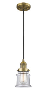 Franklin Restoration One Light Mini Pendant in Brushed Brass (405|201CBBG182S)