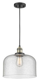 Franklin Restoration LED Mini Pendant in Black Antique Brass (405|201CBABG74LLED)