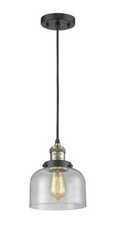 Franklin Restoration One Light Mini Pendant in Black Antique Brass (405|201CBABG74)