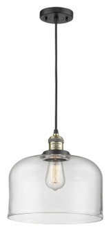 Franklin Restoration One Light Mini Pendant in Black Antique Brass (405|201CBABG72L)
