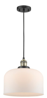 Franklin Restoration One Light Mini Pendant in Black Antique Brass (405|201CBABG71L)