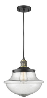 Franklin Restoration One Light Mini Pendant in Black Antique Brass (405|201CBABG544)