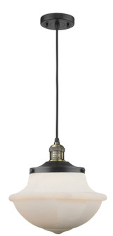 Franklin Restoration One Light Mini Pendant in Black Antique Brass (405|201CBABG541)
