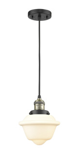 Franklin Restoration One Light Mini Pendant in Black Antique Brass (405|201CBABG531)