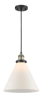 Franklin Restoration One Light Mini Pendant in Black Antique Brass (405|201CBABG41L)