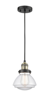 Franklin Restoration LED Mini Pendant in Black Antique Brass (405|201CBABG322LED)