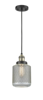 Franklin Restoration One Light Mini Pendant in Black Antique Brass (405|201CBABG262)