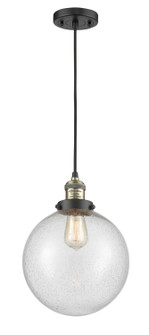Franklin Restoration LED Mini Pendant in Black Antique Brass (405|201CBABG20410LED)