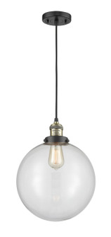 Franklin Restoration LED Mini Pendant in Black Antique Brass (405|201CBABG20212LED)