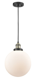 Franklin Restoration One Light Mini Pendant in Black Antique Brass (405|201CBABG20110)