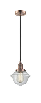 Franklin Restoration One Light Mini Pendant in Antique Copper (405|201CACG532)