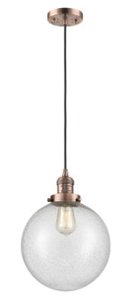 Franklin Restoration One Light Mini Pendant in Antique Copper (405|201CACG20410)