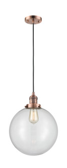 Franklin Restoration LED Mini Pendant in Antique Copper (405|201CACG20212LED)