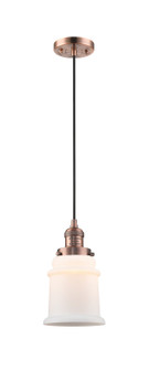 Franklin Restoration LED Mini Pendant in Antique Copper (405|201CACG181LED)