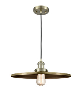 Franklin Restoration One Light Mini Pendant in Antique Brass (405|201CABMFRAB16)