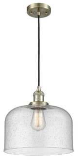 Franklin Restoration One Light Mini Pendant in Antique Brass (405|201CABG74L)