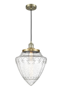 Franklin Restoration One Light Mini Pendant in Antique Brass (405|201CABG66412)