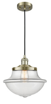 Franklin Restoration One Light Mini Pendant in Antique Brass (405|201CABG542)