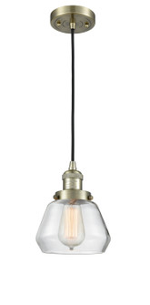 Franklin Restoration One Light Mini Pendant in Antique Brass (405|201CABG172)
