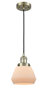 Franklin Restoration One Light Mini Pendant in Antique Brass (405|201CABG171)