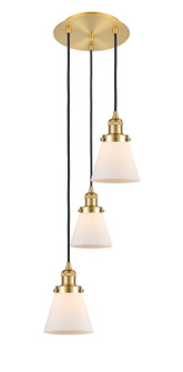 Franklin Restoration Three Light Pendant in Satin Gold (405|113F3PSGG61)