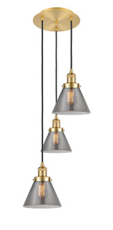 Franklin Restoration Three Light Pendant in Satin Gold (405|113F3PSGG43)