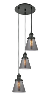 Franklin Restoration Three Light Pendant in Matte Black (405|113F3PBKG63)