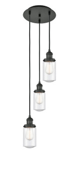 Franklin Restoration Three Light Pendant in Matte Black (405|113F3PBKG314)