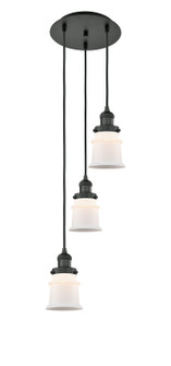 Franklin Restoration Three Light Pendant in Matte Black (405|113F3PBKG181S)