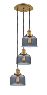 Franklin Restoration Three Light Pendant in Brushed Brass (405|113F3PBBG73)