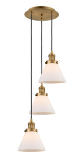 Franklin Restoration Three Light Pendant in Brushed Brass (405|113F3PBBG41)